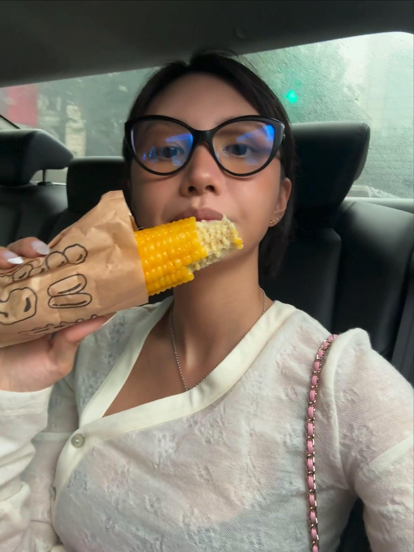 Women's White Sheer Knit Cardigan - Y2K Slim Fit Button Up Top