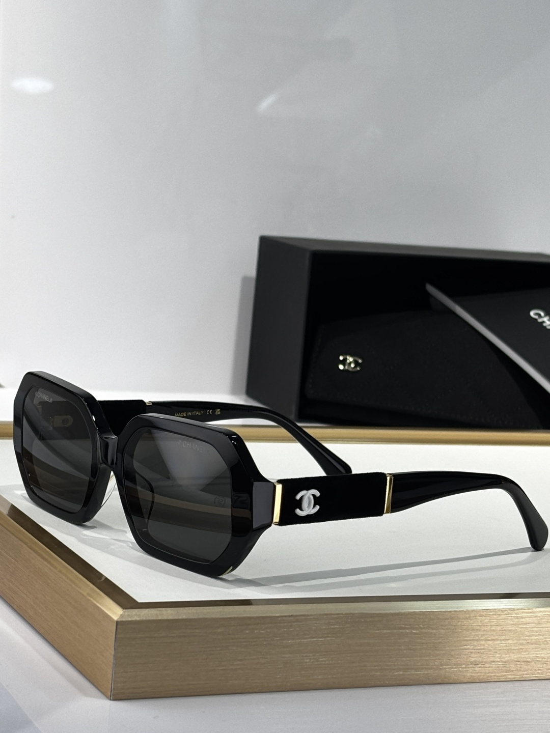 Chanel Luxury Oversized Square Sunglasses – Geometric CC Logo Eyewear