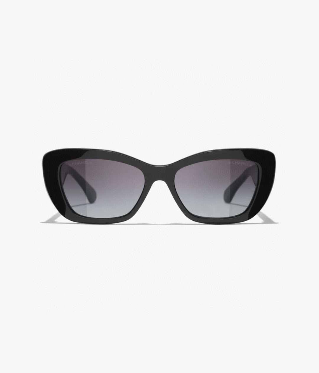 Chanel Oversized Cat-Eye Sunglasses Black Acetate with CC Logo