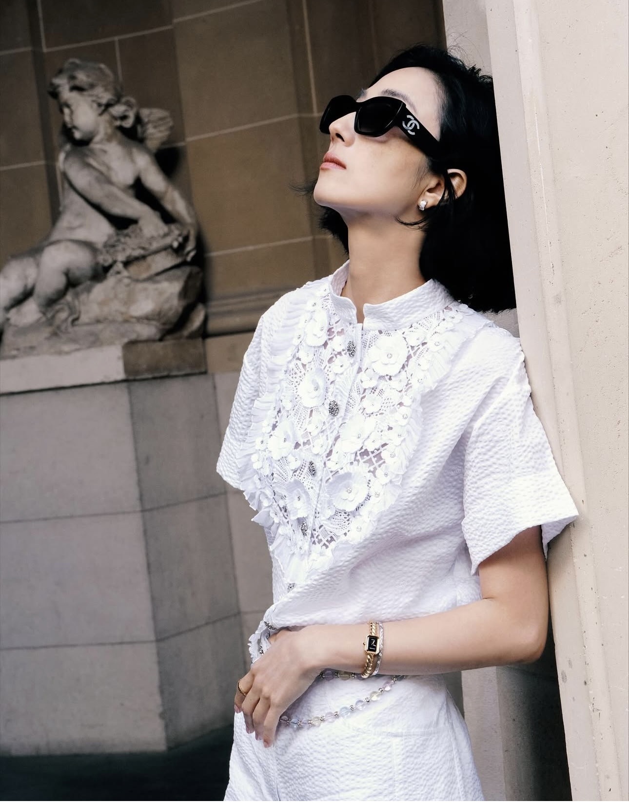 Luxury White Floral Lace Embroidered Blouse - Chic Summer Style