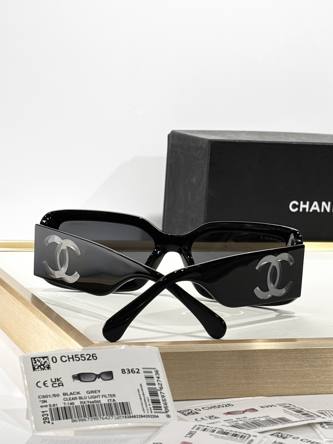 Chanel CH5526 Rectangular Sunglasses with Iconic CC Logo