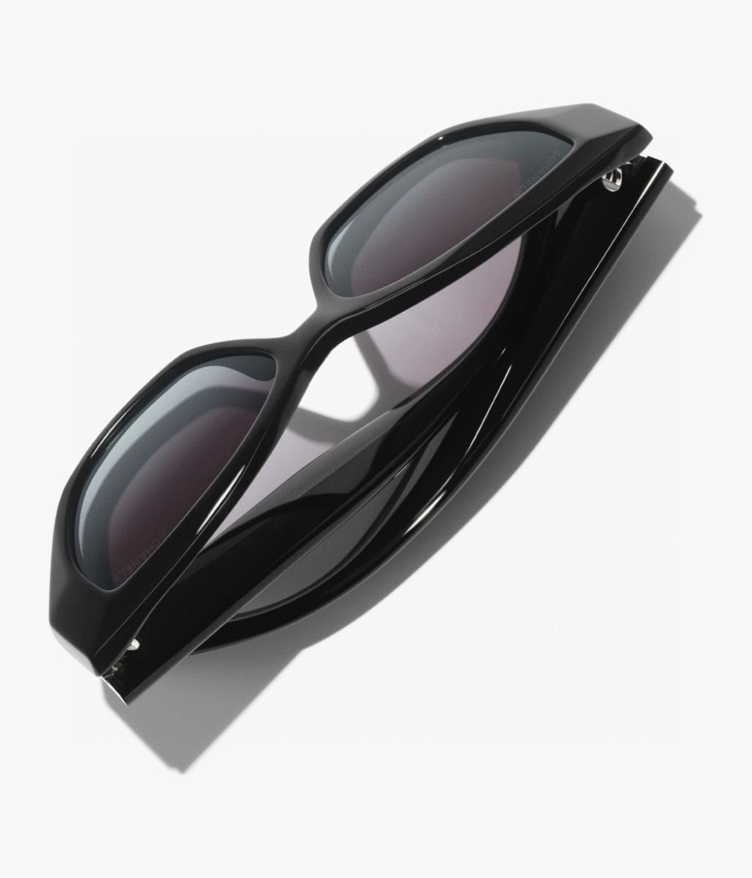 Chanel Women's Cat-Eye Sunglasses in Black Acetate - Luxury Eyewear