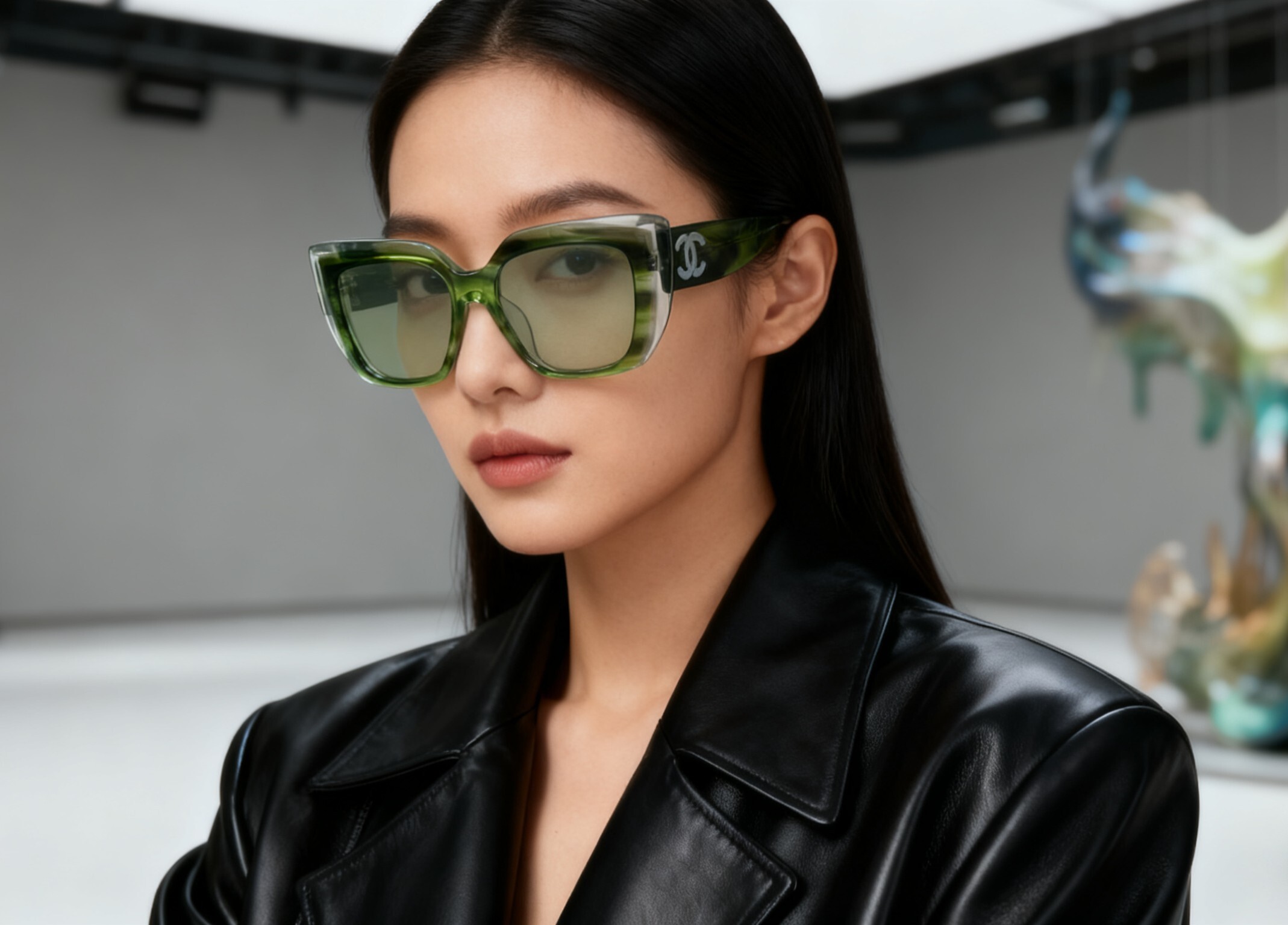 Luxury Oversized Square Sunglasses - Designer Logo Eyewear