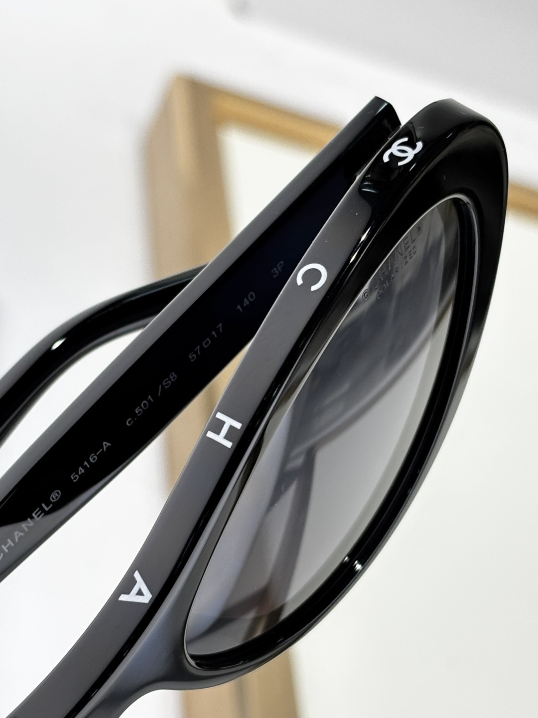 Chanel 5416A Polarized Butterfly Sunglasses - Black/Dark Grey