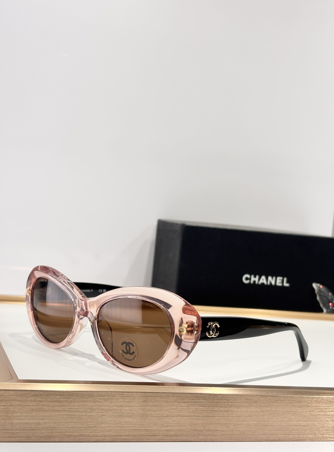 Chanel Luxury Oval Sunglasses - Elegant Gradient Lens Eyewear