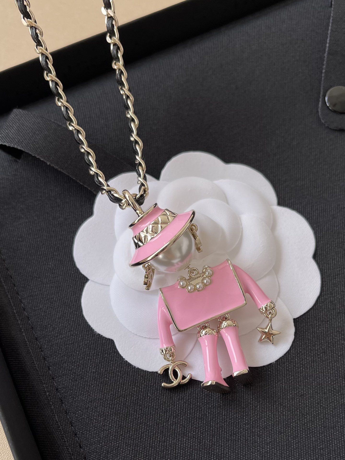 Chanel Robot Pendant Necklace & Earrings - Luxury Fashion Jewelry