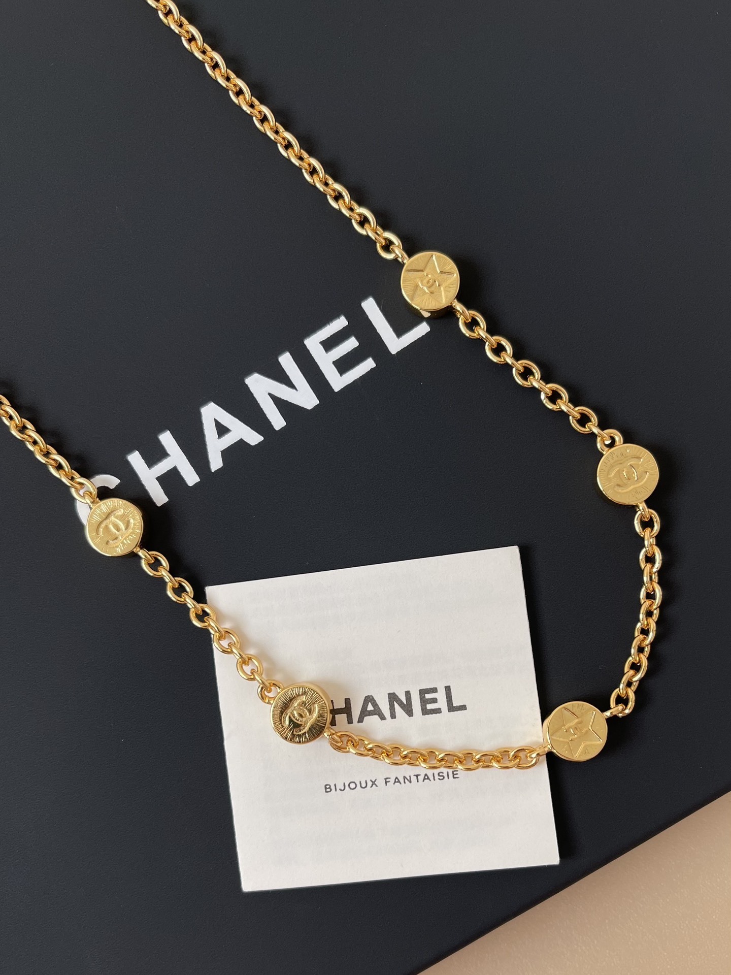 Chanel Gold & Black Resin CC Star Necklace - 2025/26 FW Collection