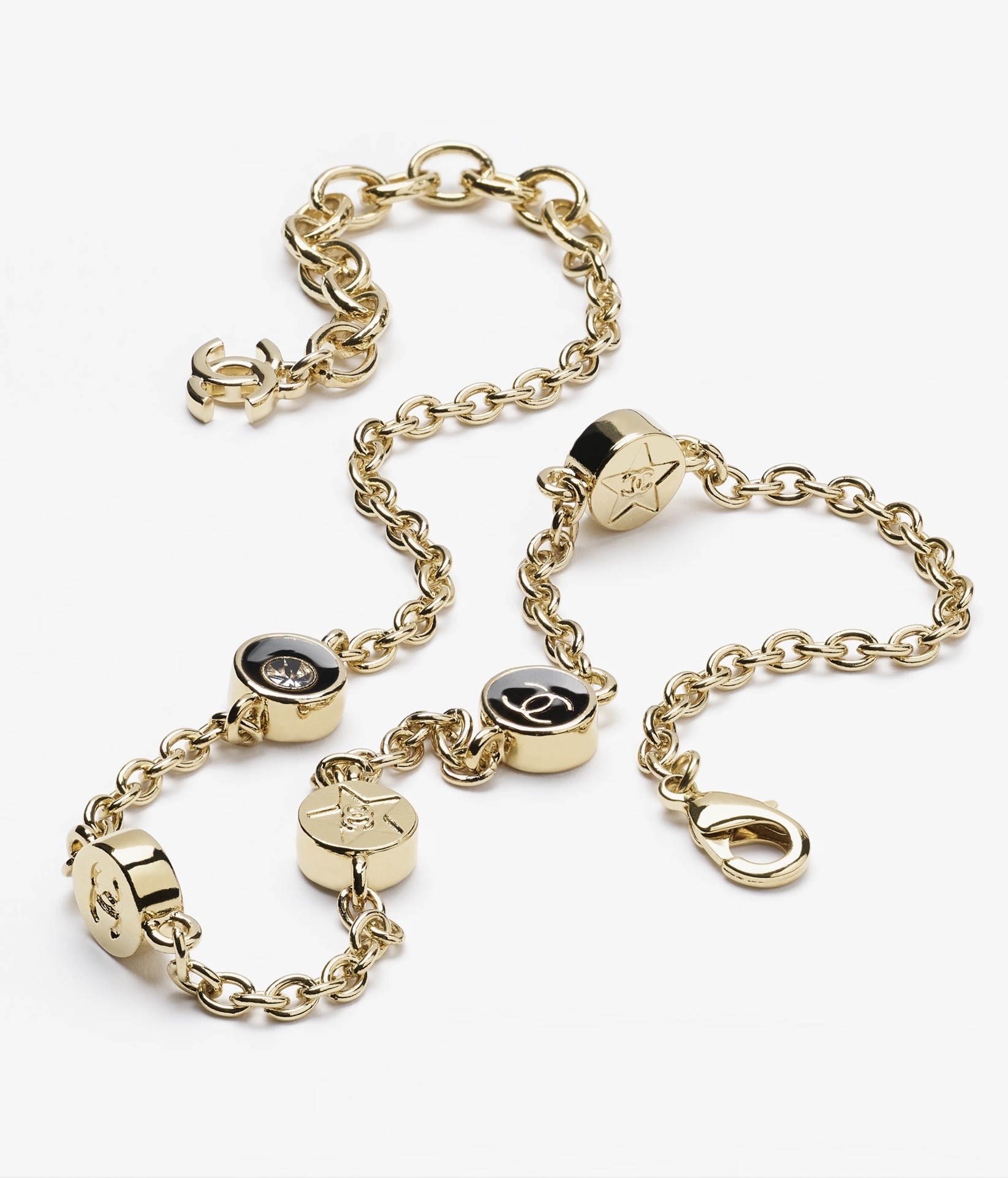 Chanel Gold & Black Resin CC Star Necklace - 2025/26 FW Collection