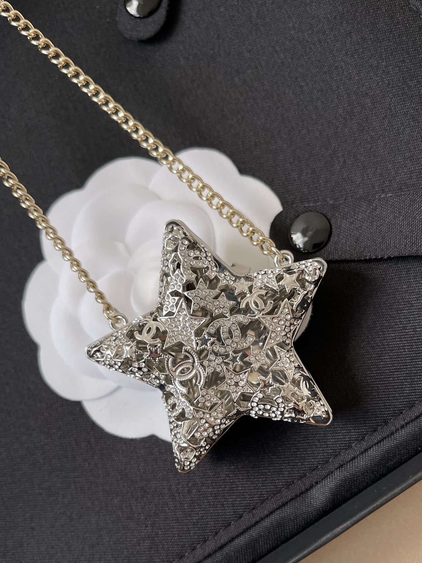 Chanel 2024/25 Métiers d'Art Crystal Star Long Pendant Necklace