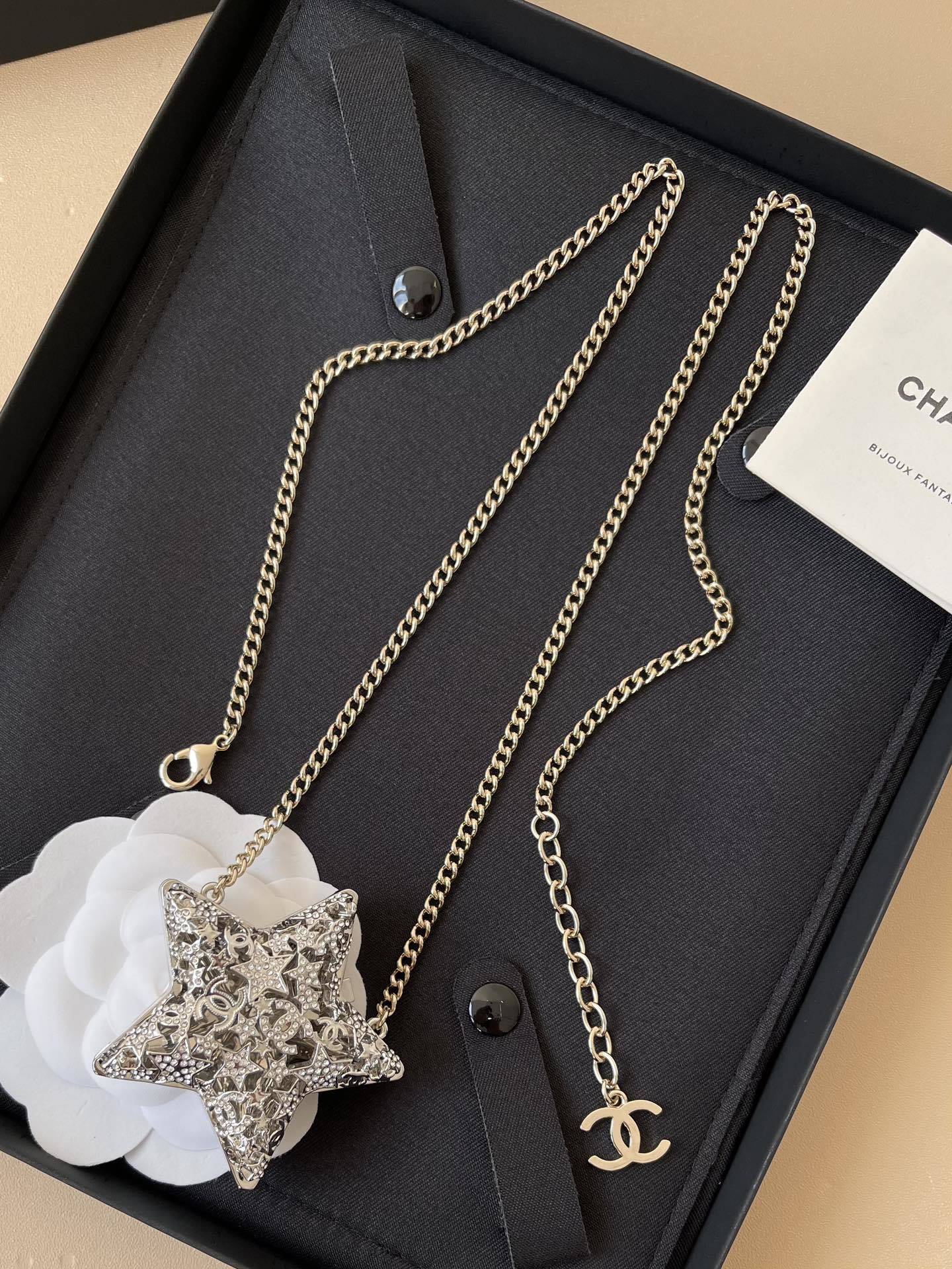 Chanel 2024/25 Métiers d'Art Crystal Star Long Pendant Necklace