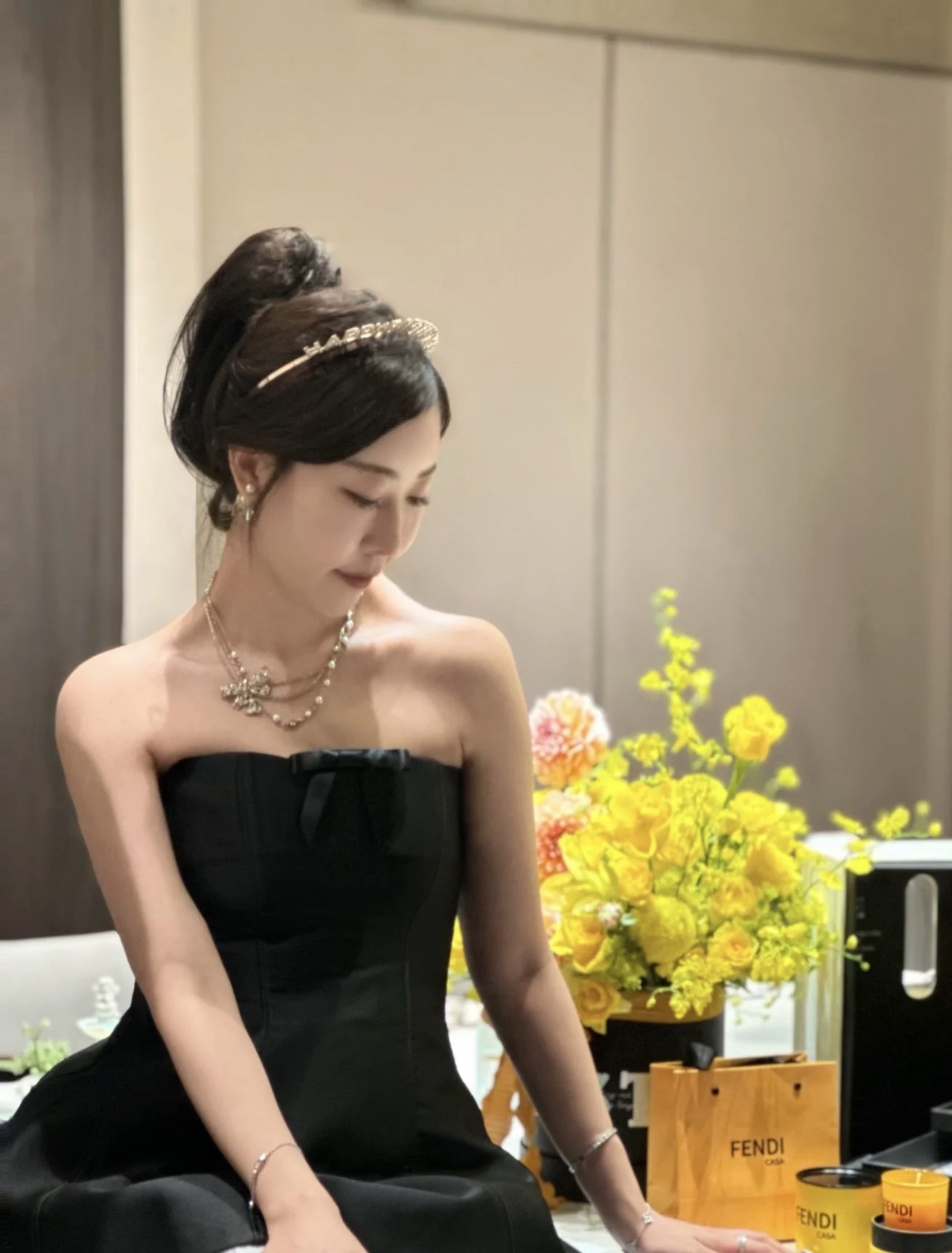 Chanel Multi-Strand Pearl & Crystal Bow Necklace – Elegant Luxury