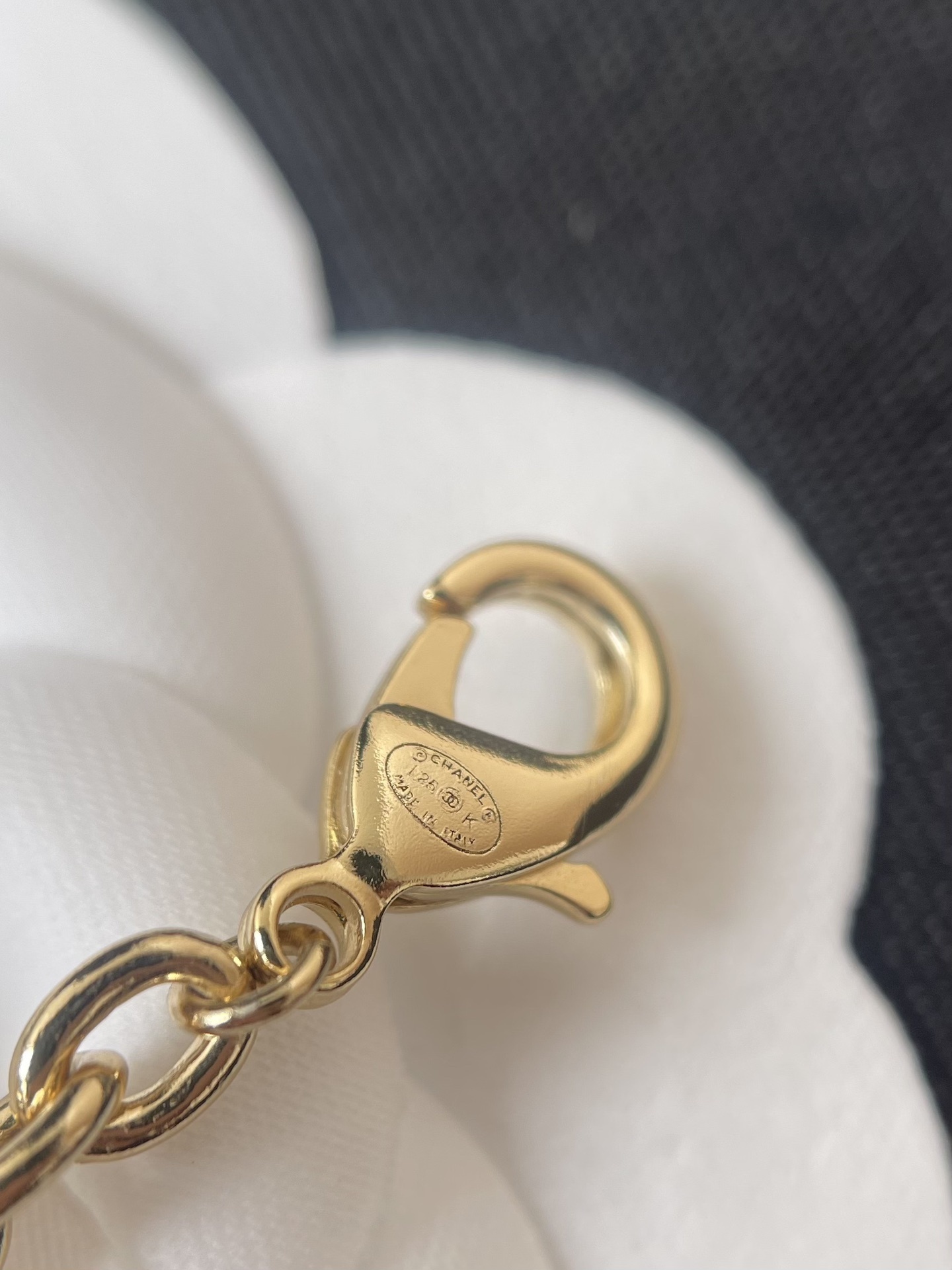 Luxury Chanel Gold Pearl Layered Necklace with Bow & CC Logo