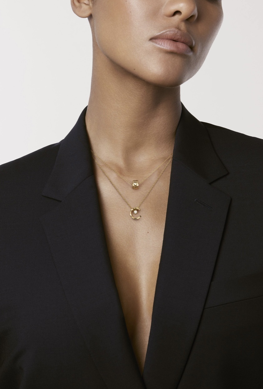 Luxury Layered Double C Pendant Necklace - Elegant Jewelry for Women