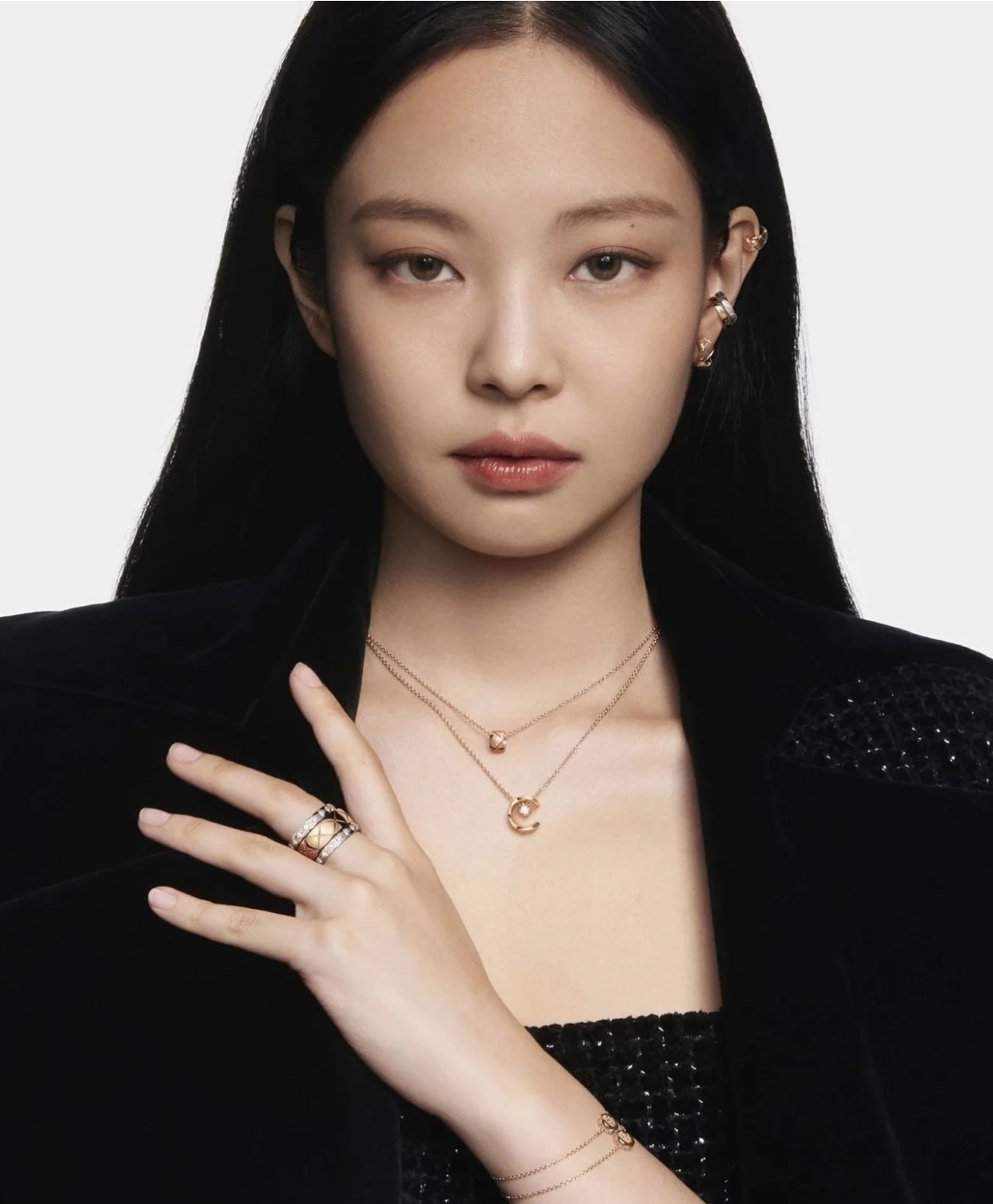 Luxury Layered Double C Pendant Necklace - Elegant Jewelry for Women