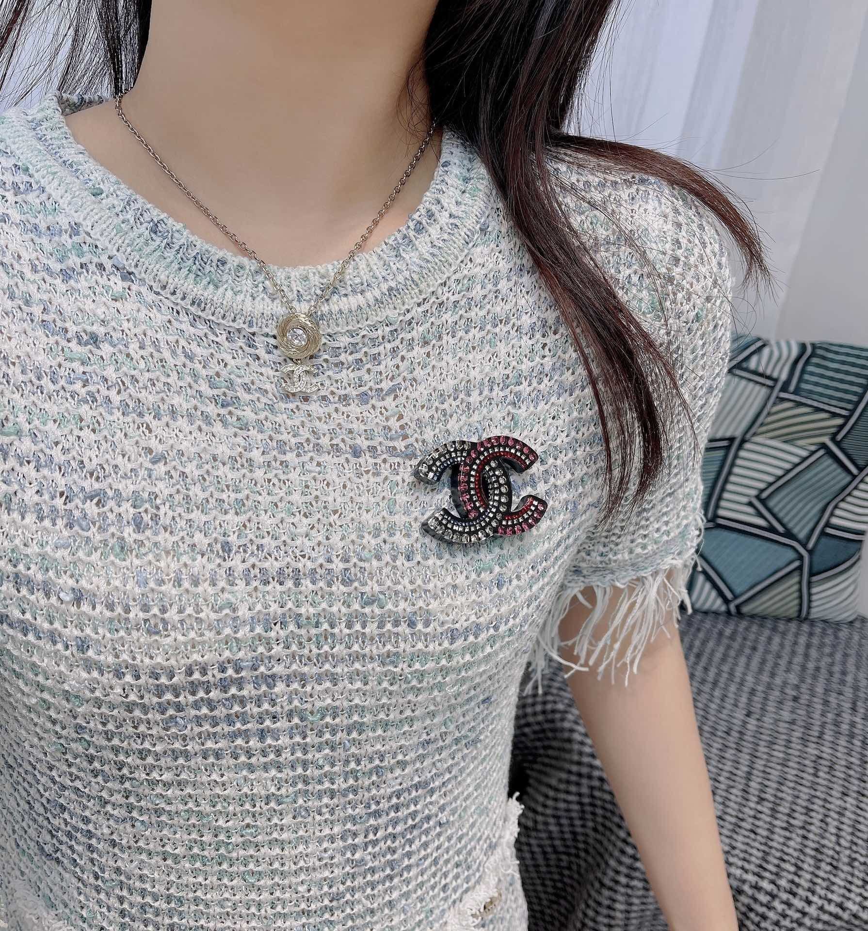 Luxury Crystal CC Logo Brooch & Designer Jewelry Collection