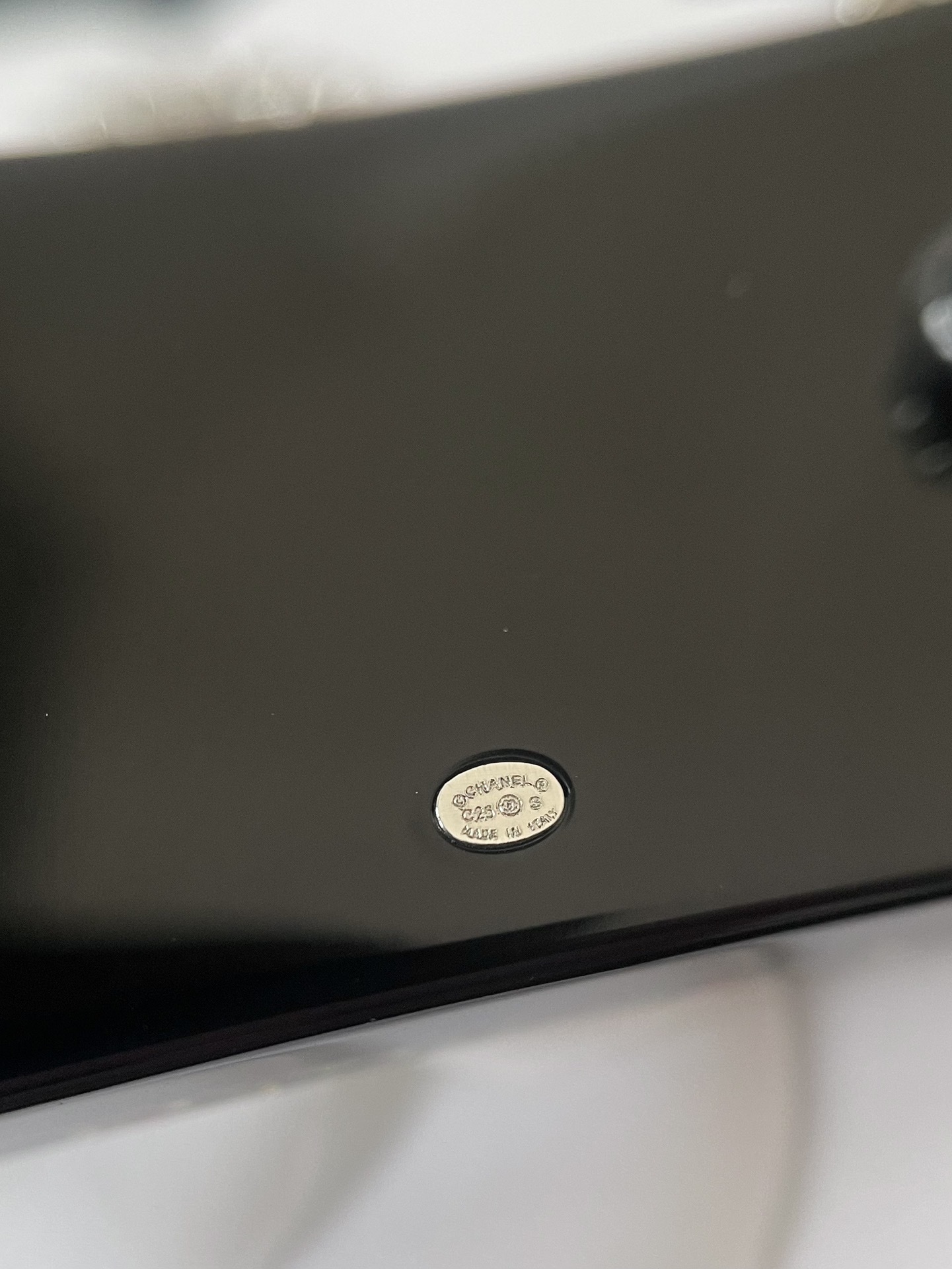 Elegant Chanel Mini Bag Brooch with Multi-Color Crystals & CC Logo