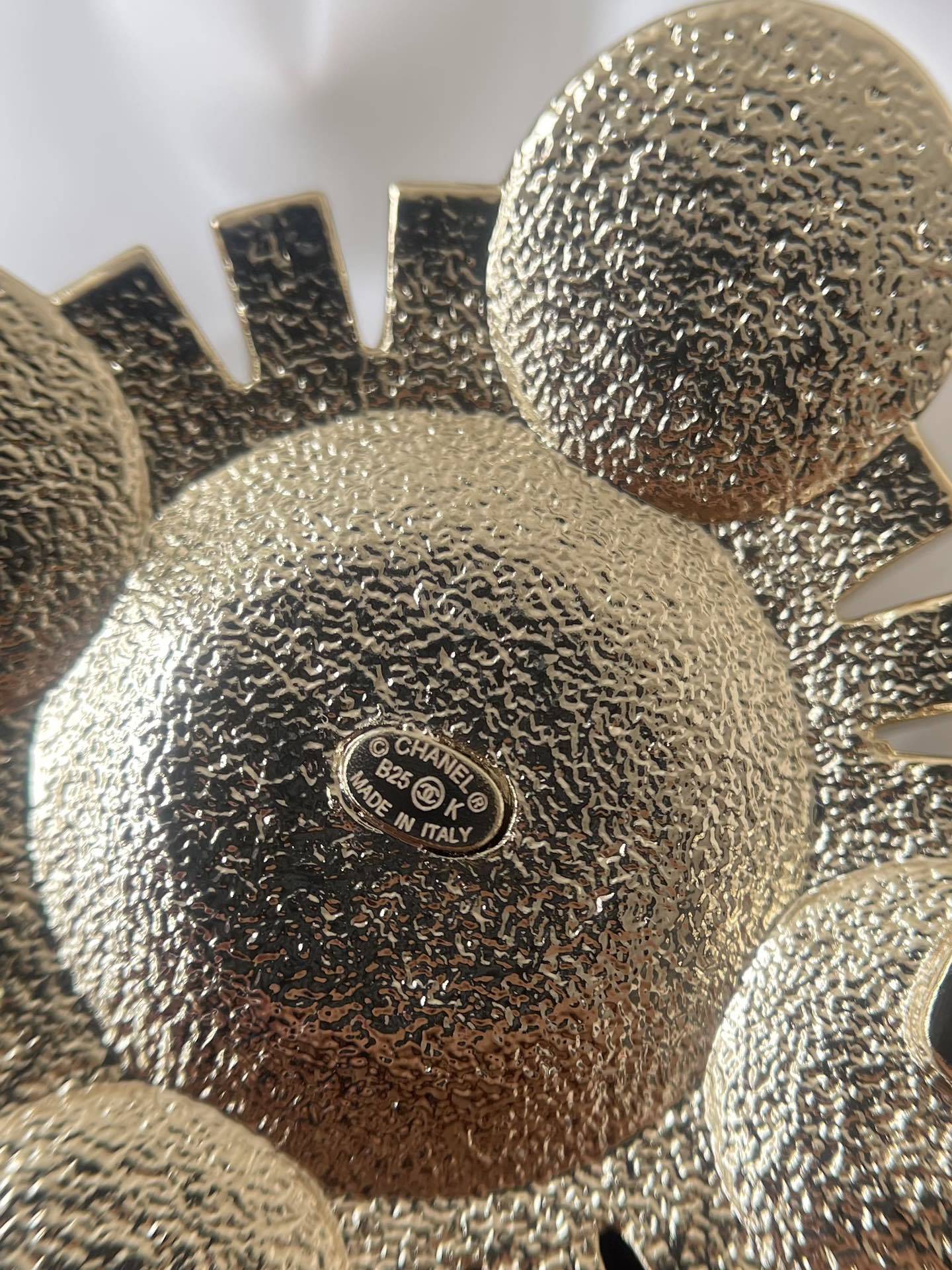 Luxury Gold Pearl and Crystal CC Brooch Pin - Elegant Designer Jewelry