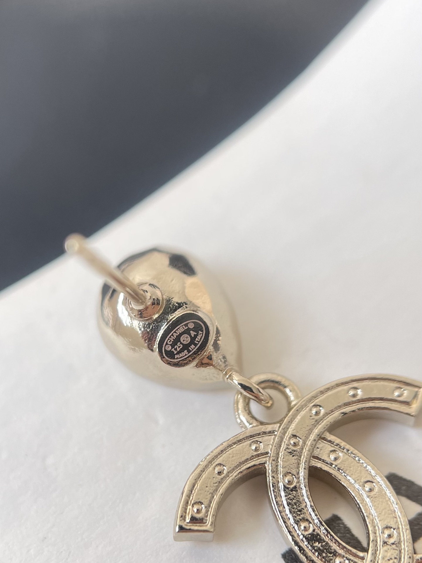 Sparkling Crystal CC Logo Drop Earrings - Elegant Luxury Jewelry