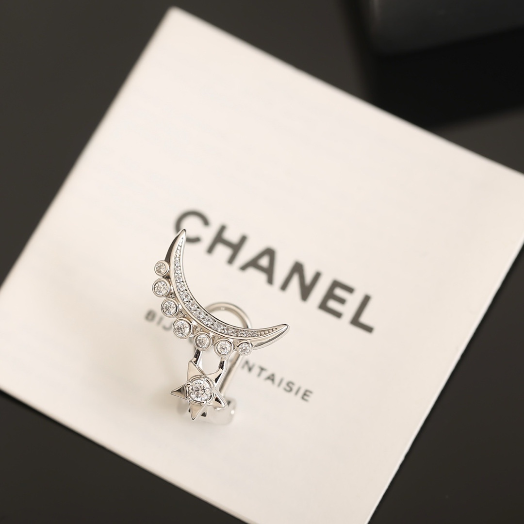 Celestial Moon and Star Silver Earrings - Sparkling CZ Studs