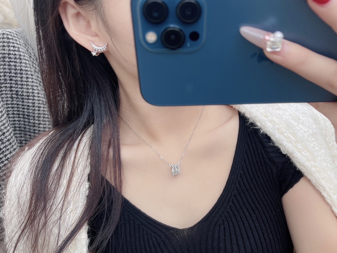 Celestial Moon and Star Silver Earrings - Sparkling CZ Studs