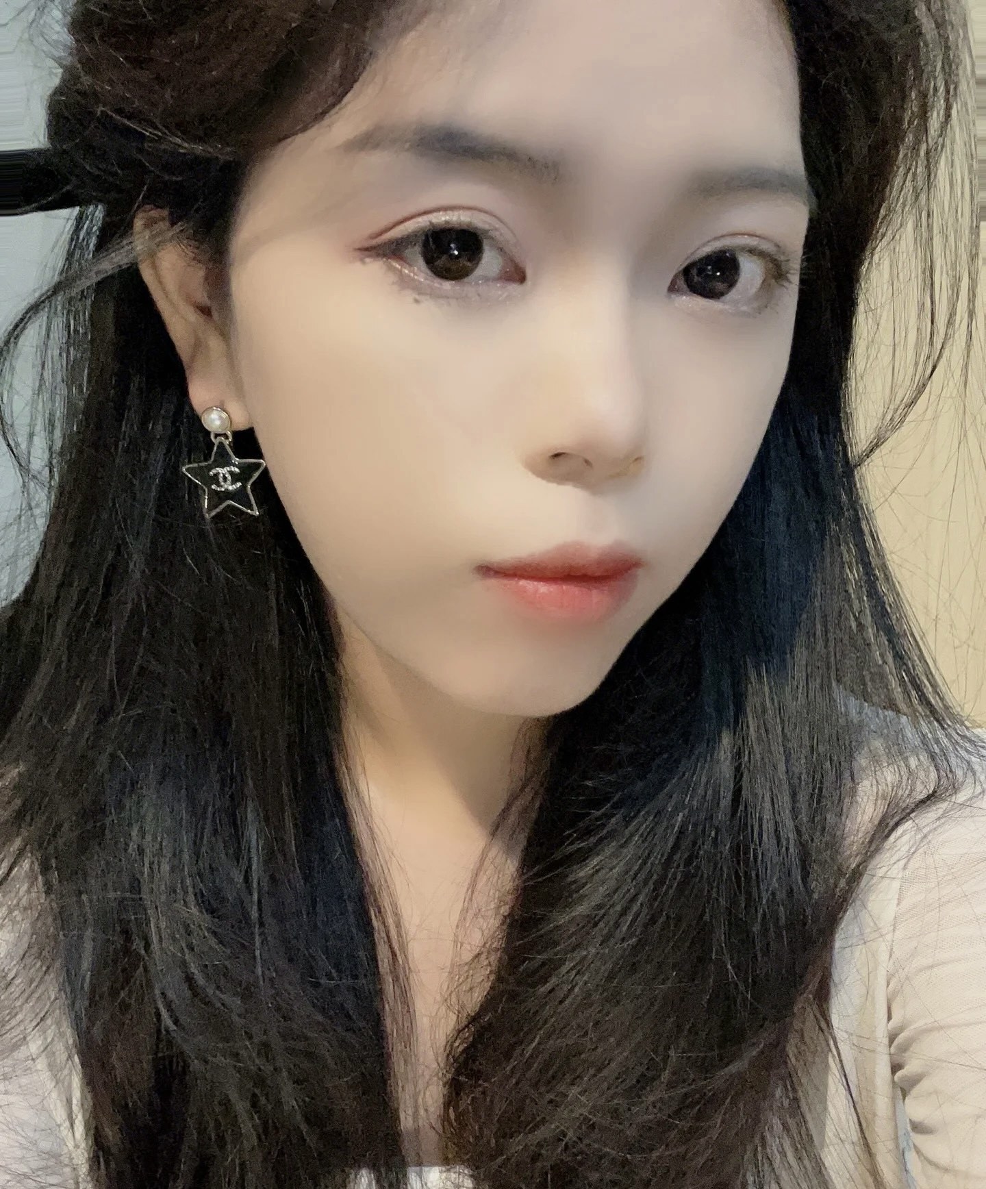 Chanel Black Star Pearl Earrings - Crystal CC Logo Drop Jewelry