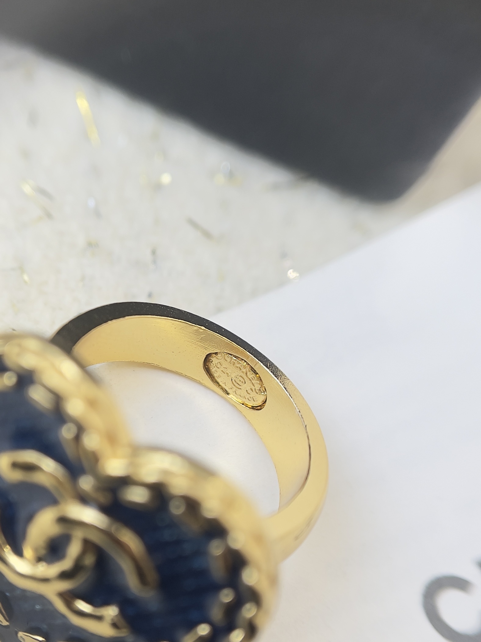 Luxury Chanel Heart CC Logo Ring & Vintage Brooch Collection