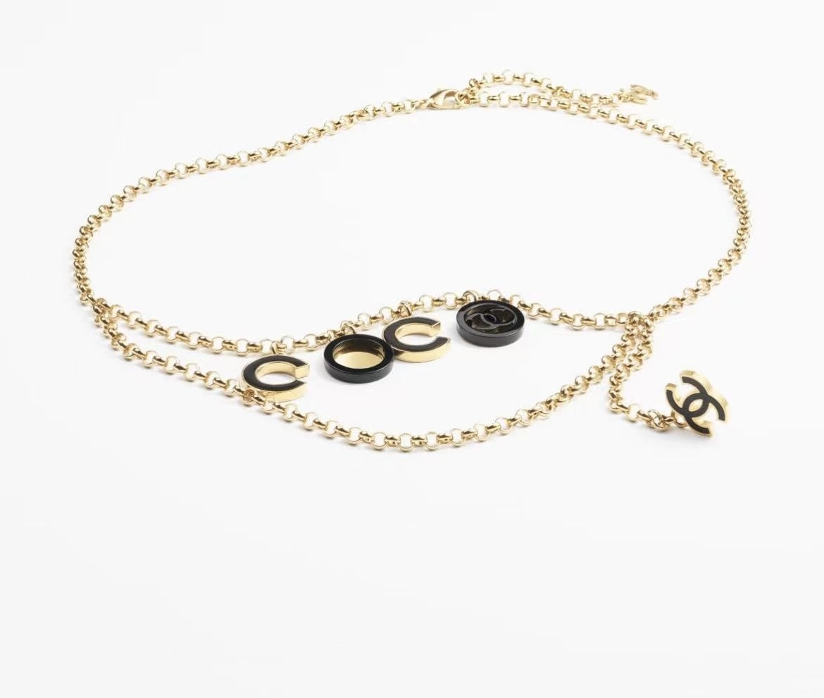 Luxury COCO Gold Chain Belt – Elegant Designer Waist Accessory