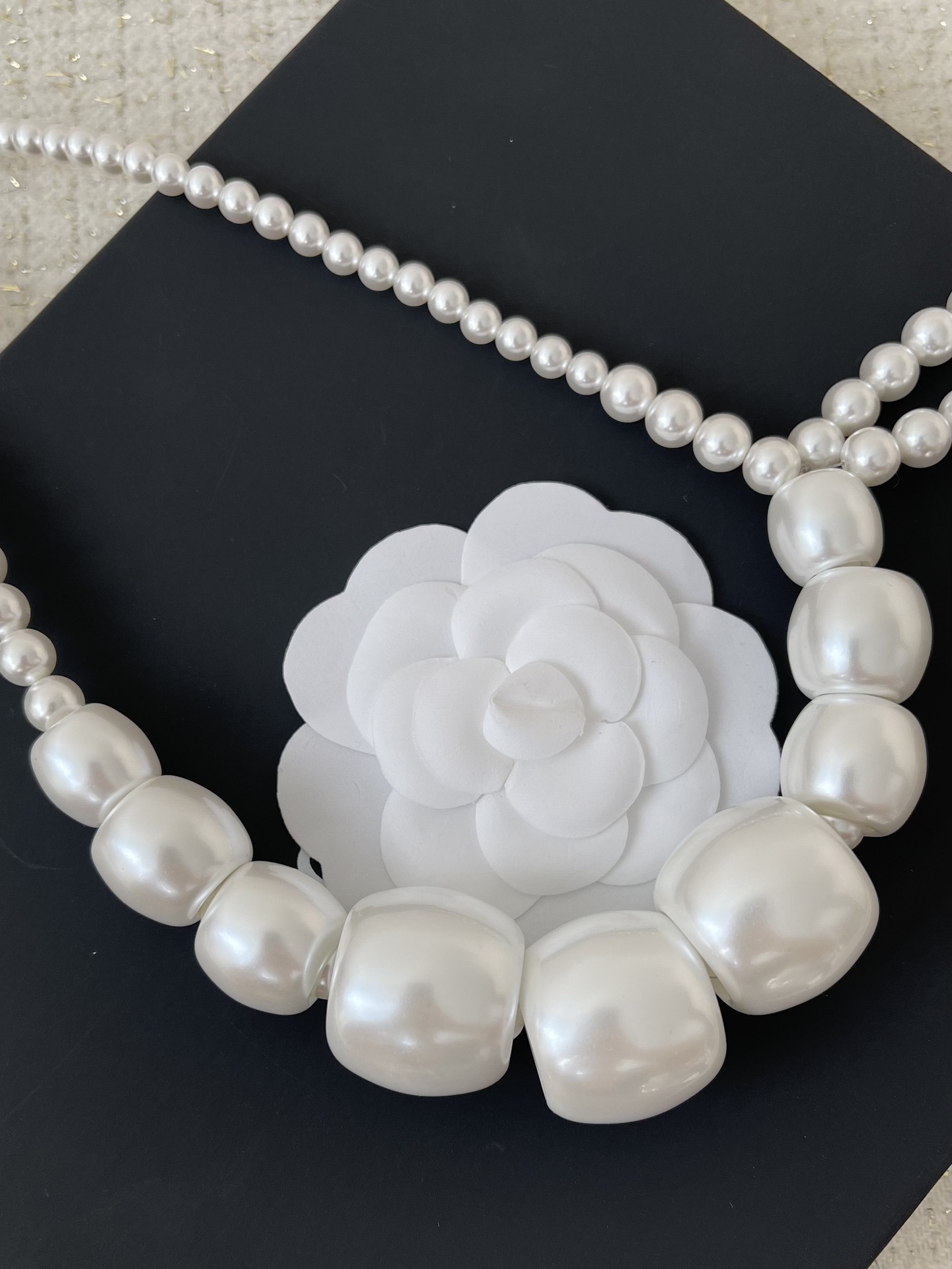 Luxury Multi-way Pearl Chain Belt and Long Necklace with CC Logo