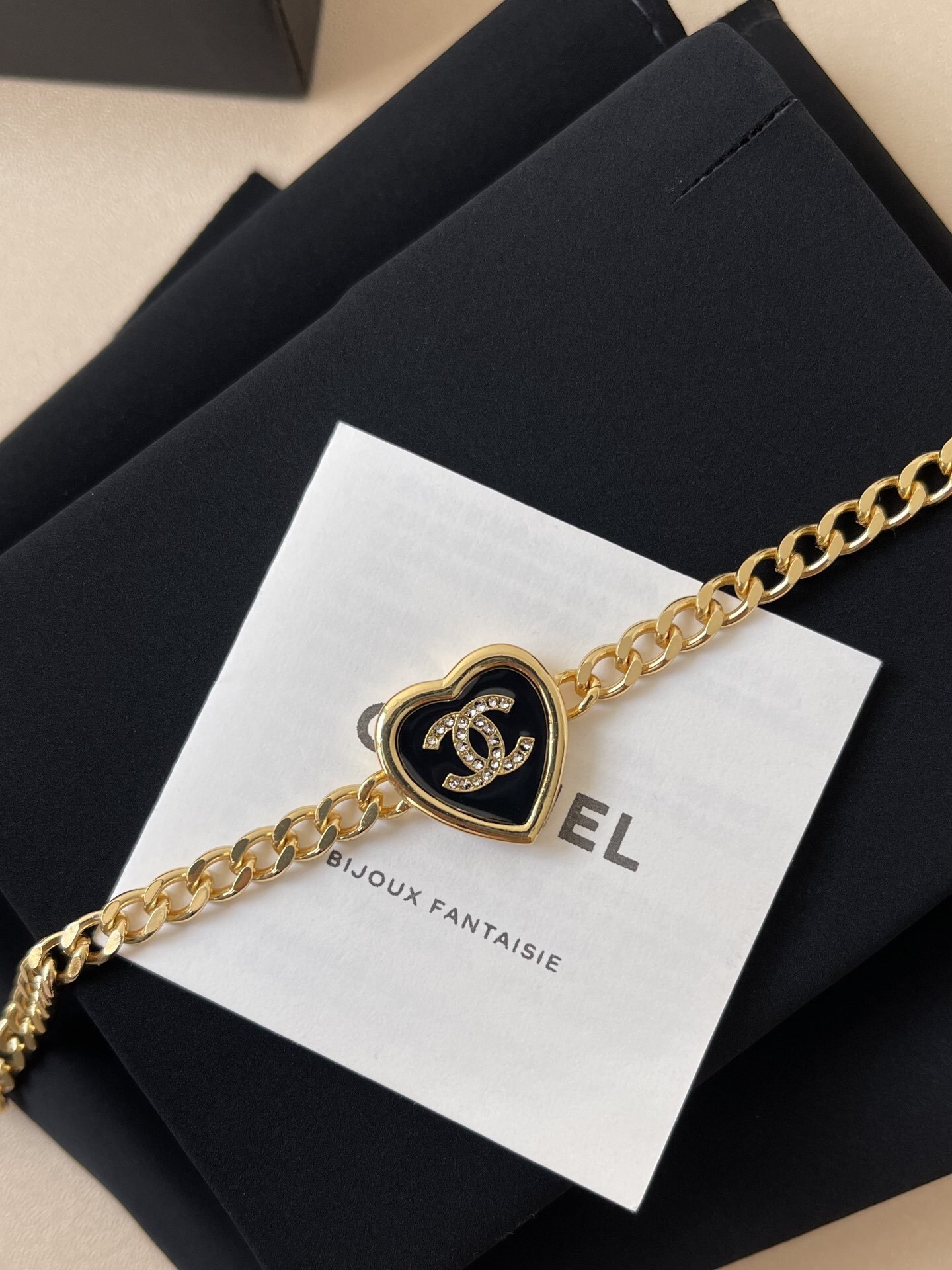 Luxury Gold Heart Bracelet with Crystal Logo Charm for Women