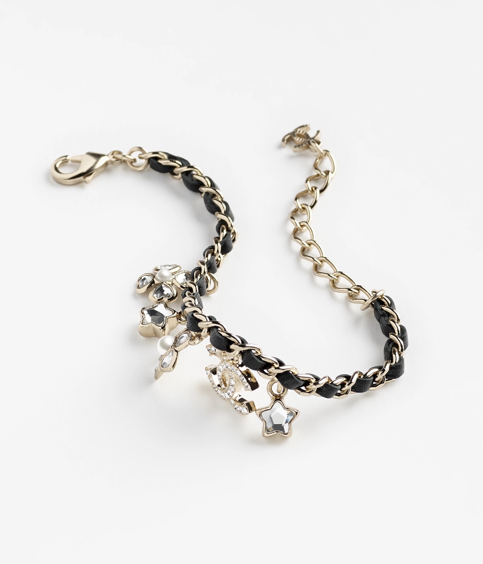 Chanel 2025/26 Fall-Winter Lambskin & Crystal Charm Bracelet