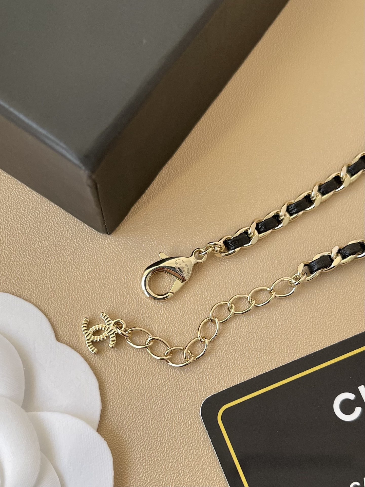 Chanel 2025/26 Fall-Winter Lambskin & Crystal Charm Bracelet