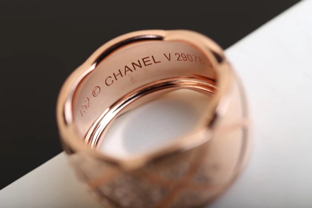 Chanel Coco Crush Diamond Quilted Ring in Gold, Silver & Rose Gold