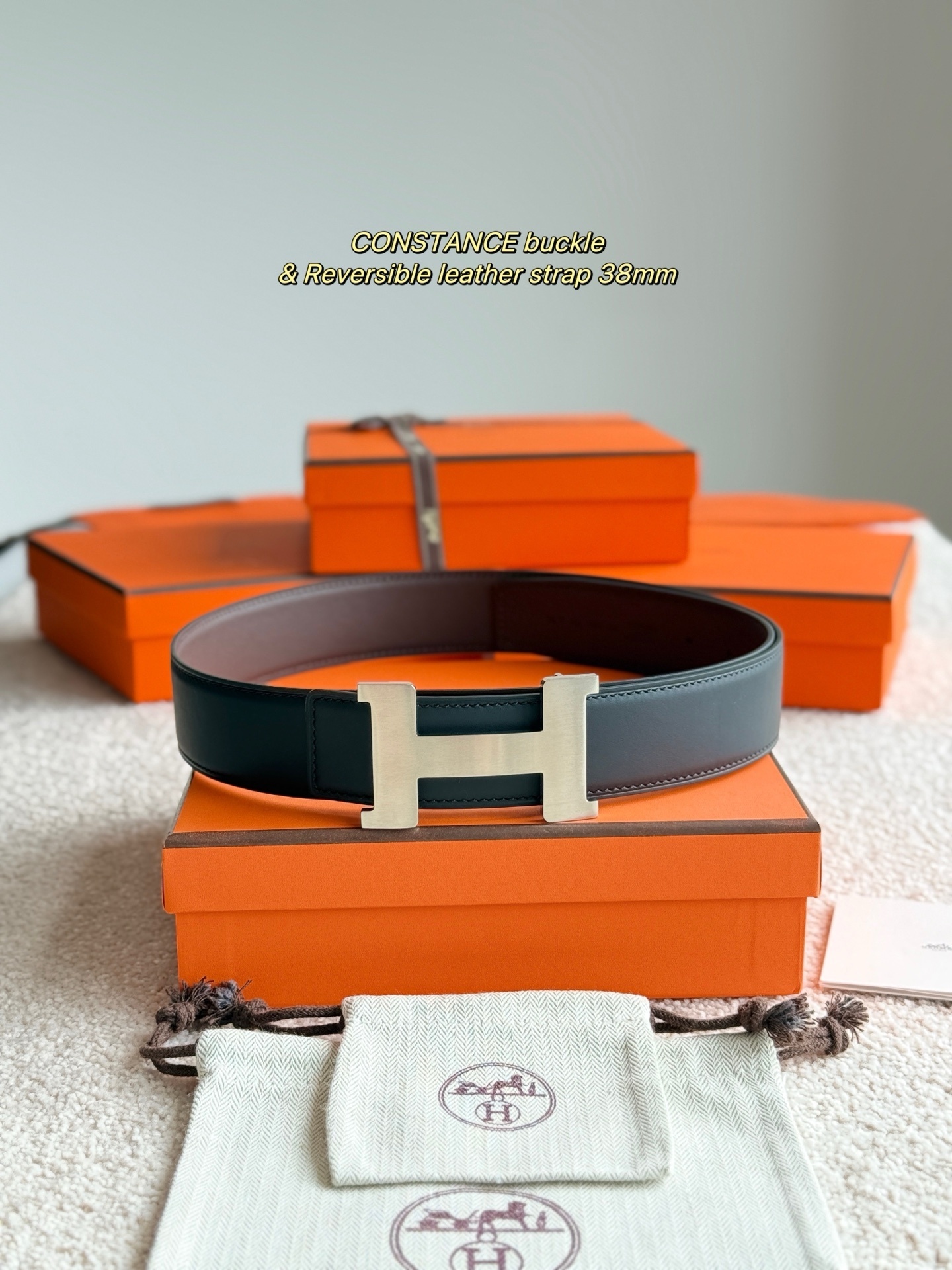 Hermès Constance Reversible Leather Belt 38mm – Brushed Buckle