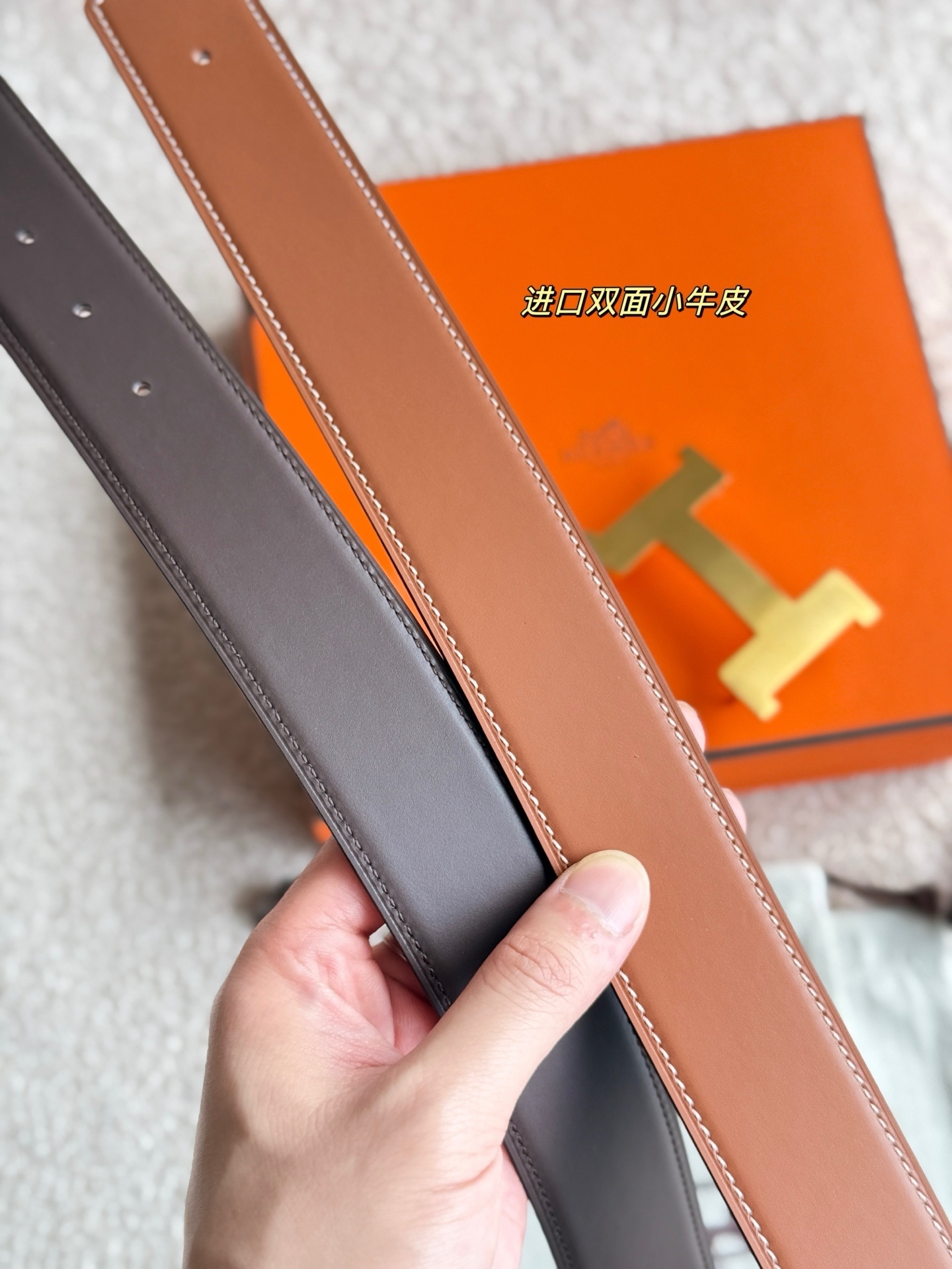 Hermes Constance Buckle & Reversible Leather Strap 38mm - Gold H