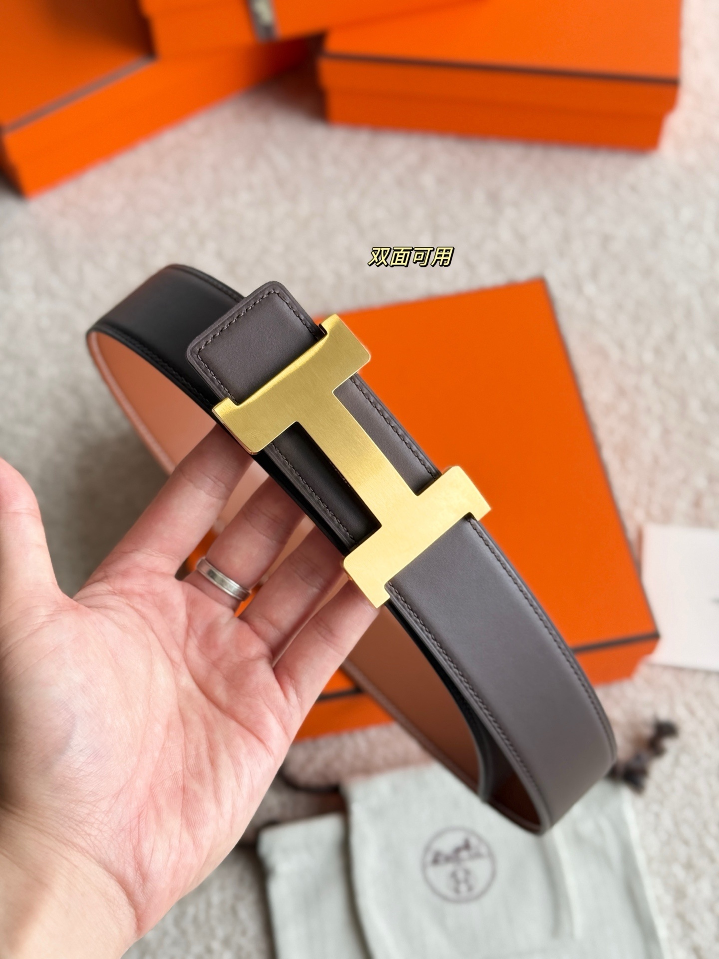 Hermes Constance Buckle & Reversible Leather Strap 38mm - Gold H