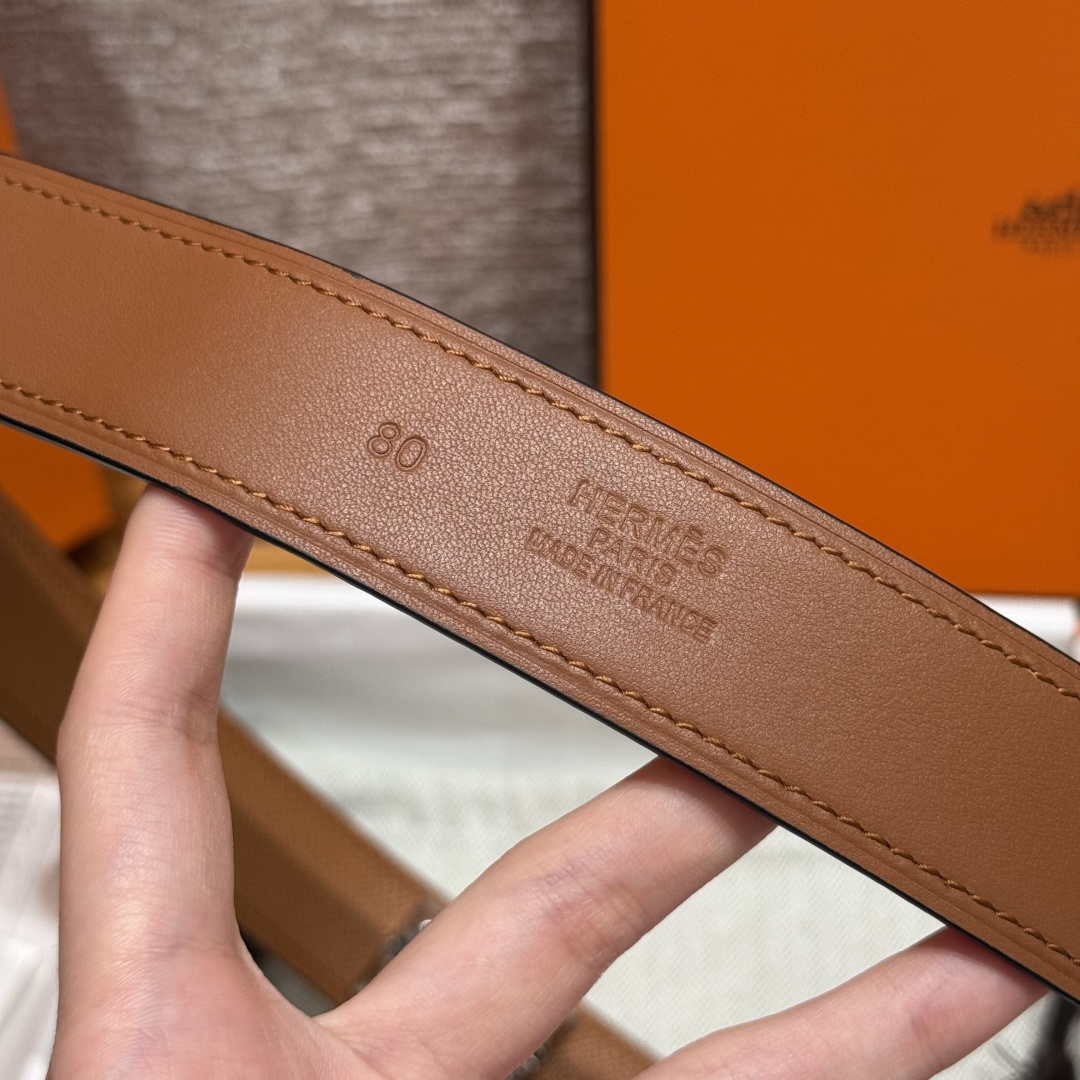 Hermes Collier de Chien Belt Epsom Leather Gold Silver Hardware