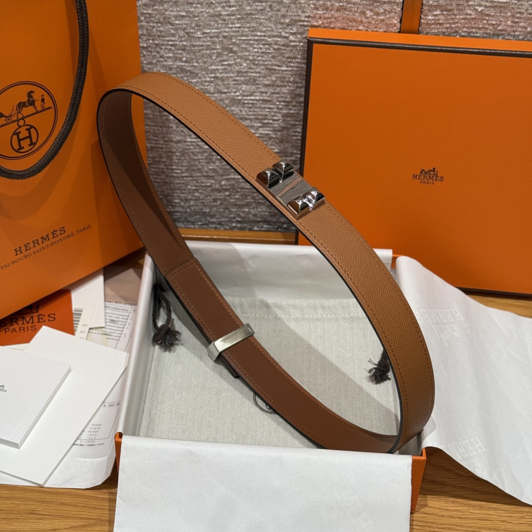 Hermes Collier de Chien Belt Epsom Leather Gold Silver Hardware