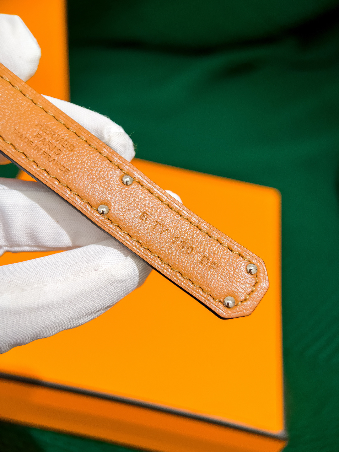 Hermes Kelly Belt - Black Leather with Silver Palladium Buckle