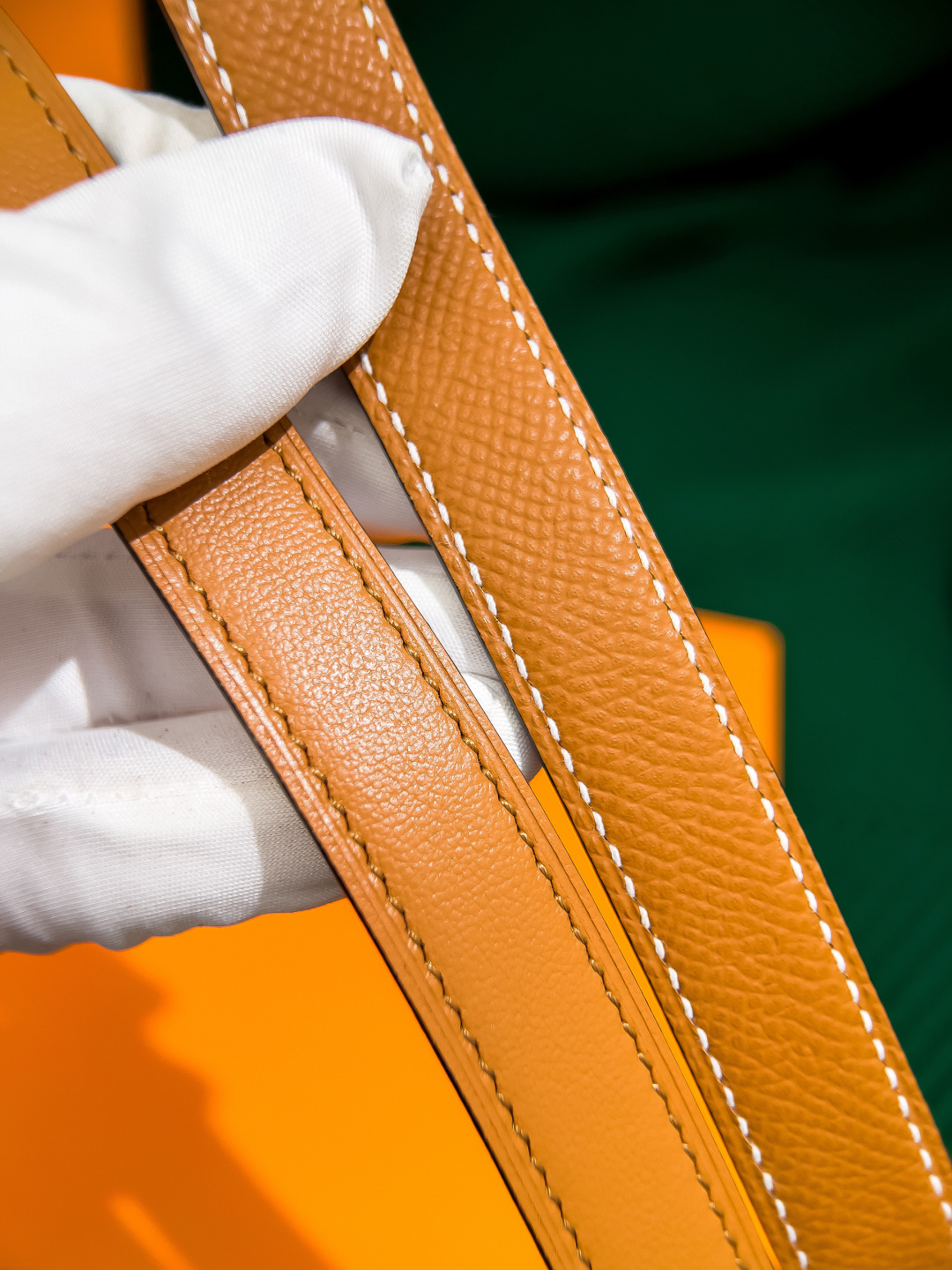 Hermès Kelly Belt in Orange Epsom Leather with Palladium Hardware