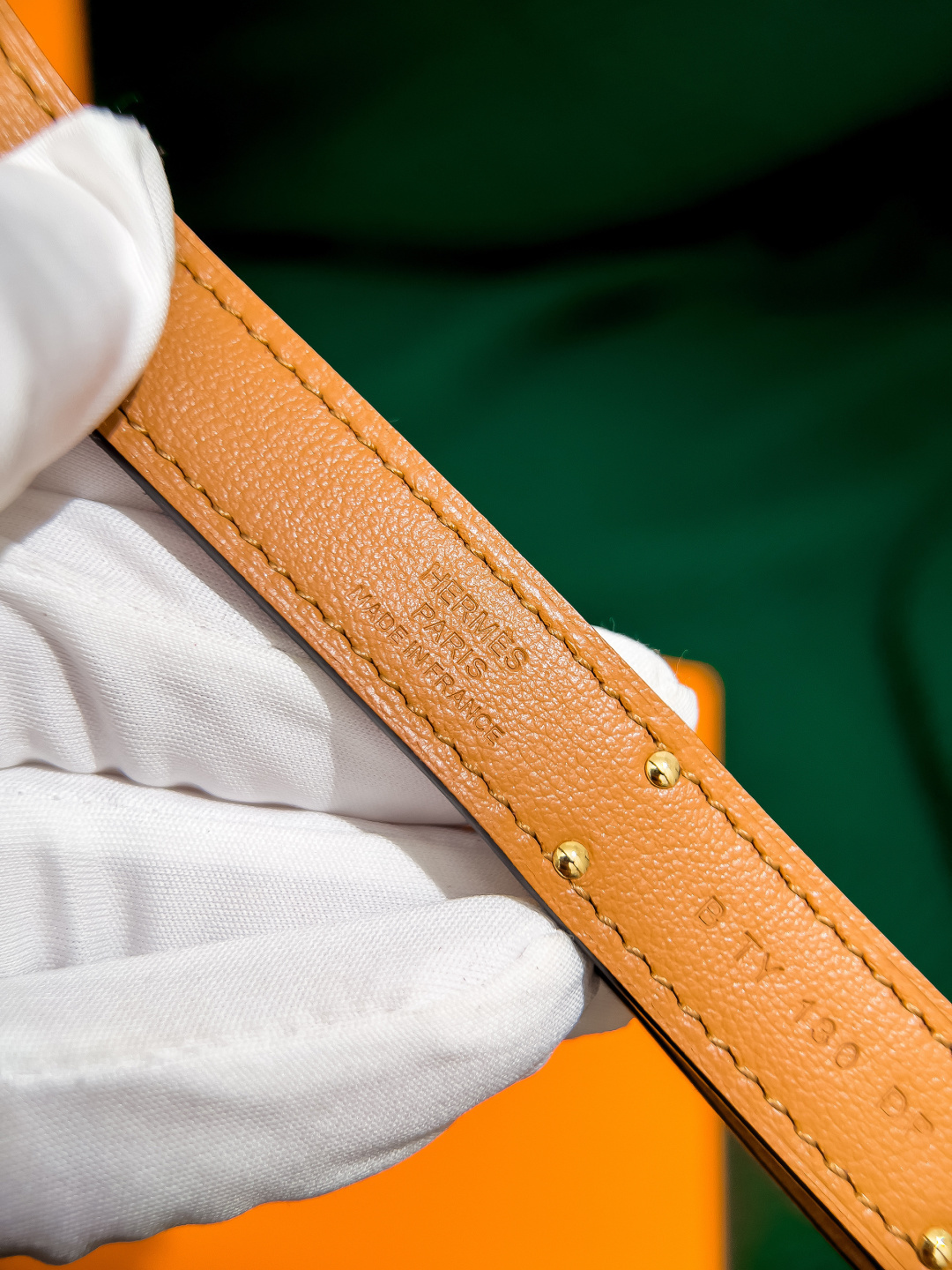 Luxury Hermes Kelly 18 Belt Purple Epsom Leather Gold Hardware