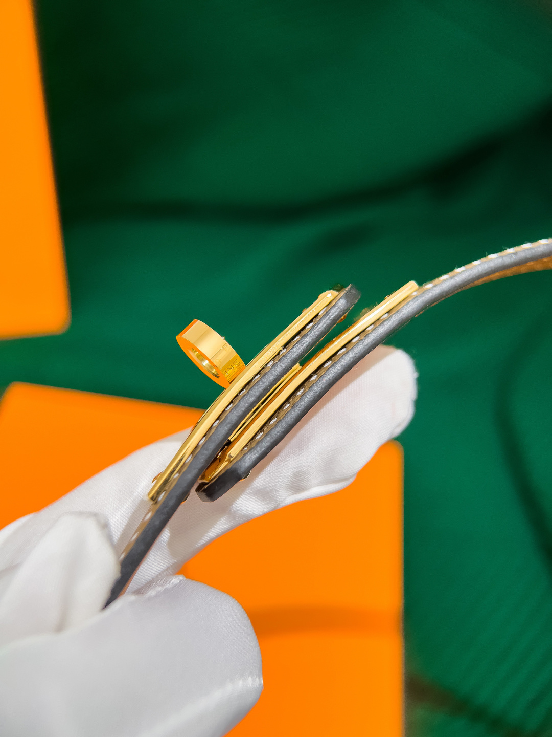 Hermes Kelly Belt Etoupe Epsom Leather Gold Hardware Adjustable