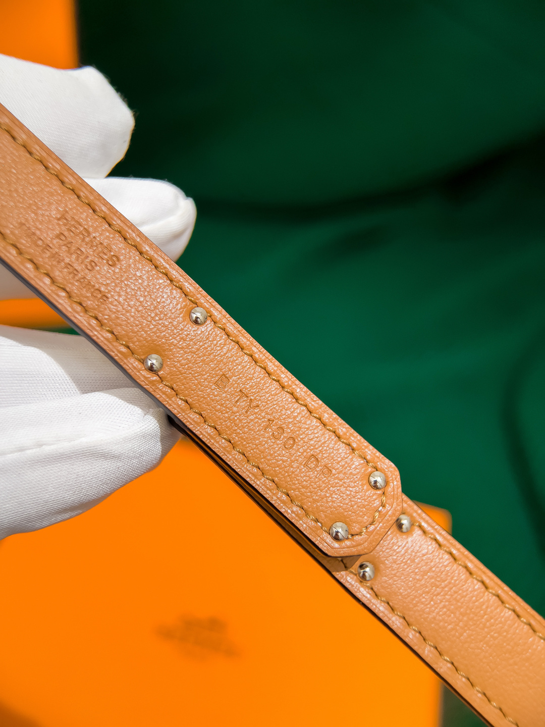 Hermes Kelly Belt in Epsom Leather with Palladium Hardware - Nata