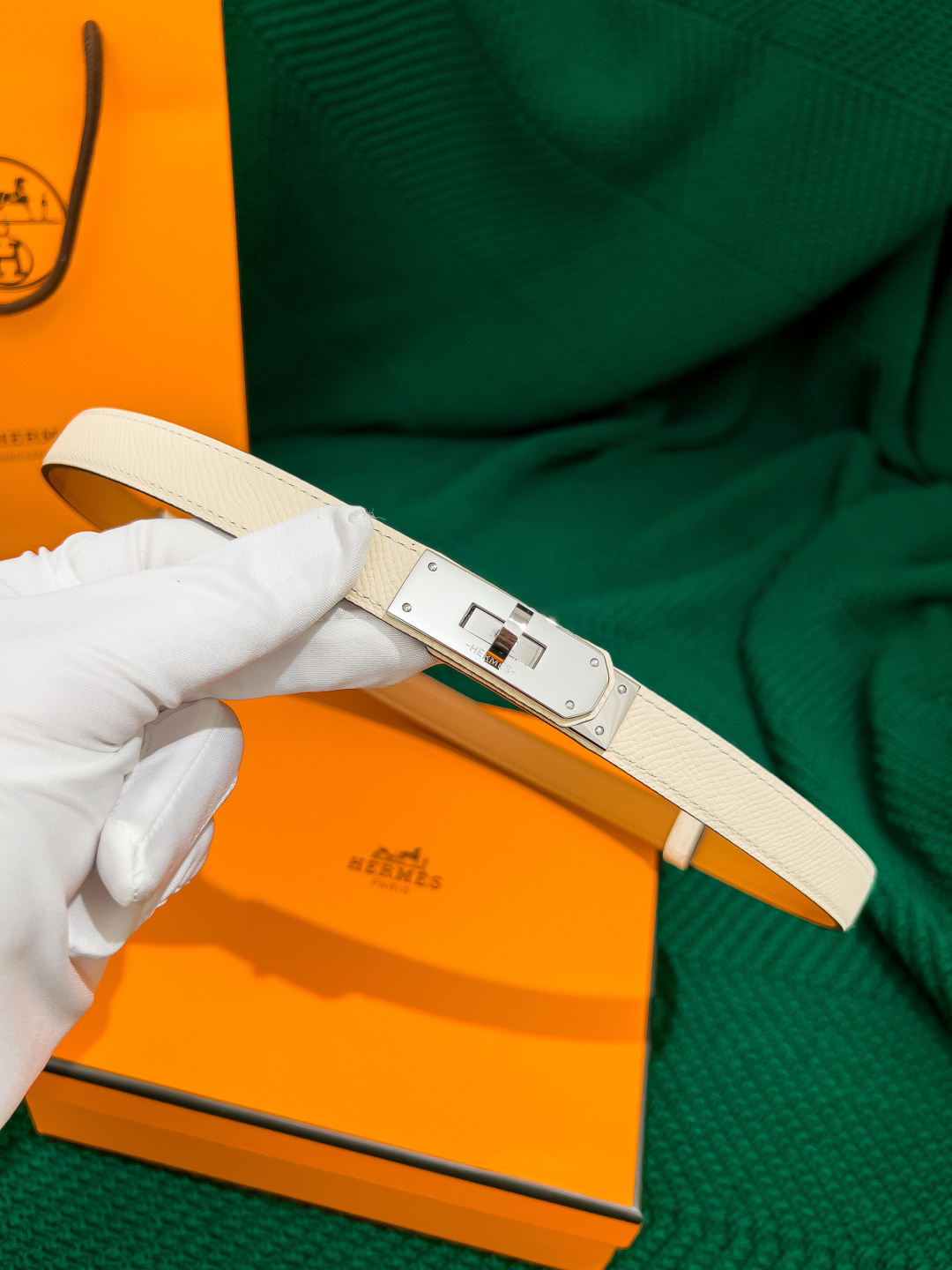 Hermes Kelly Belt in Epsom Leather with Palladium Hardware – Nata