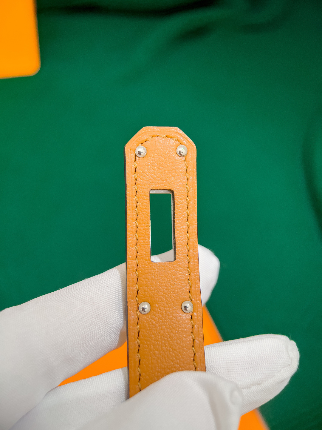 Hermès Kelly 18 Adjustable Belt - Lime Epsom Leather