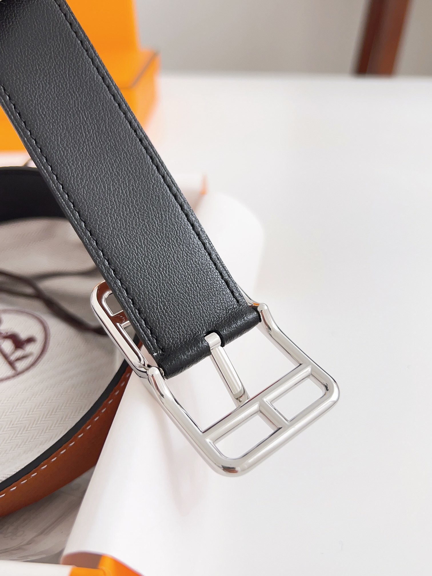 Luxury Designer Tan Leather Belt with Elegant Silver Buckle