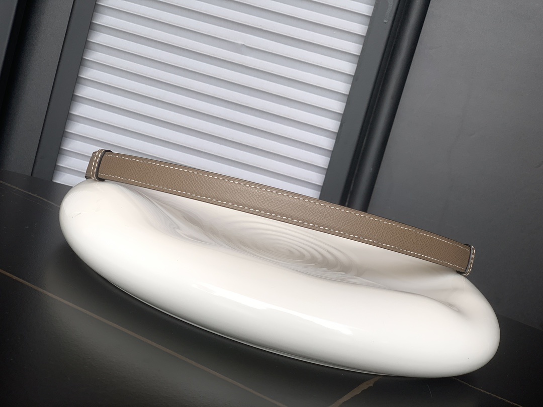 Hermes Kelly Belt in Etoupe Epsom Leather with Palladium Hardware