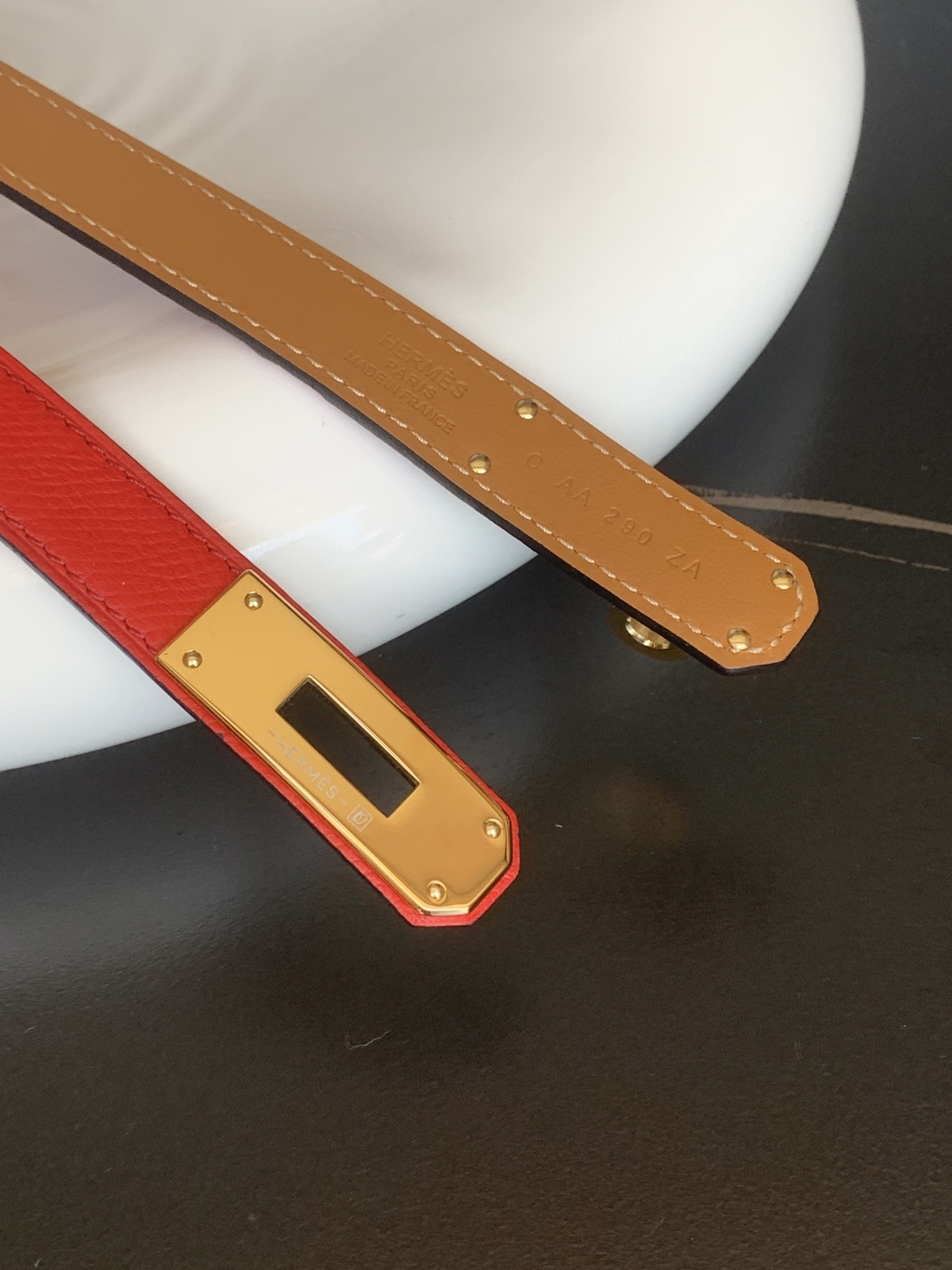 Hermes Kelly 18 Belt Red Epsom Leather - Gold-Plated Hardware
