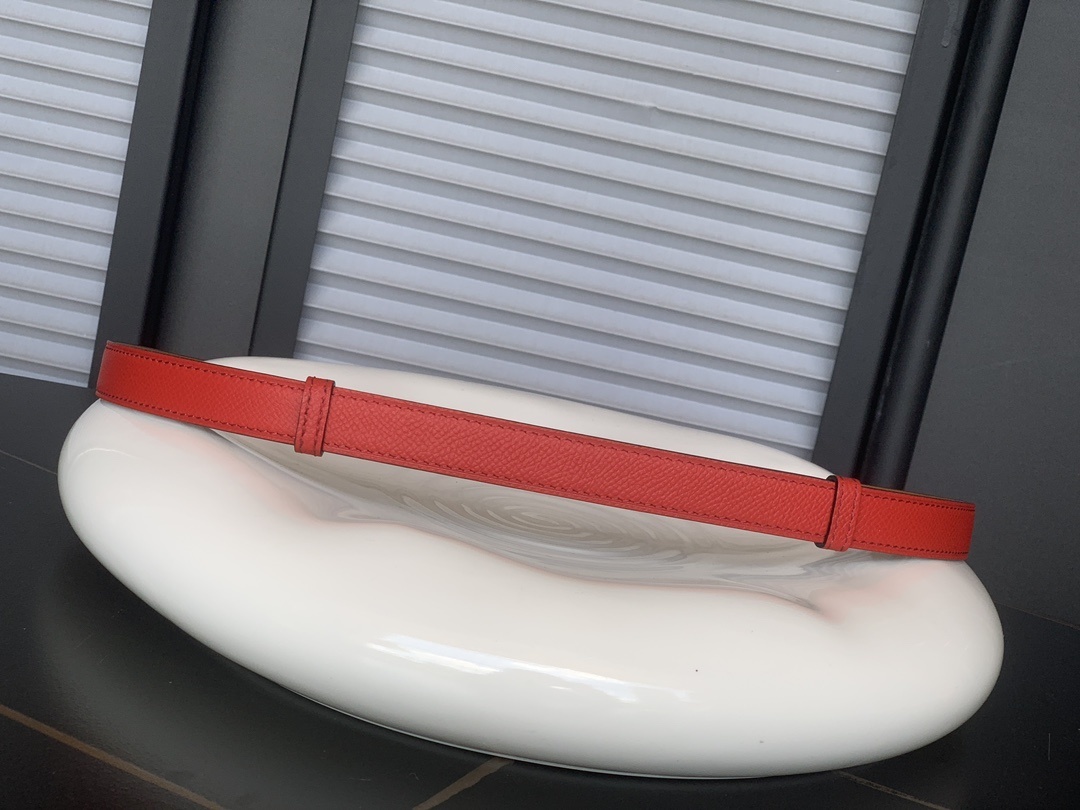 Hermes Kelly 18 Belt Red Epsom Leather - Gold-Plated Hardware