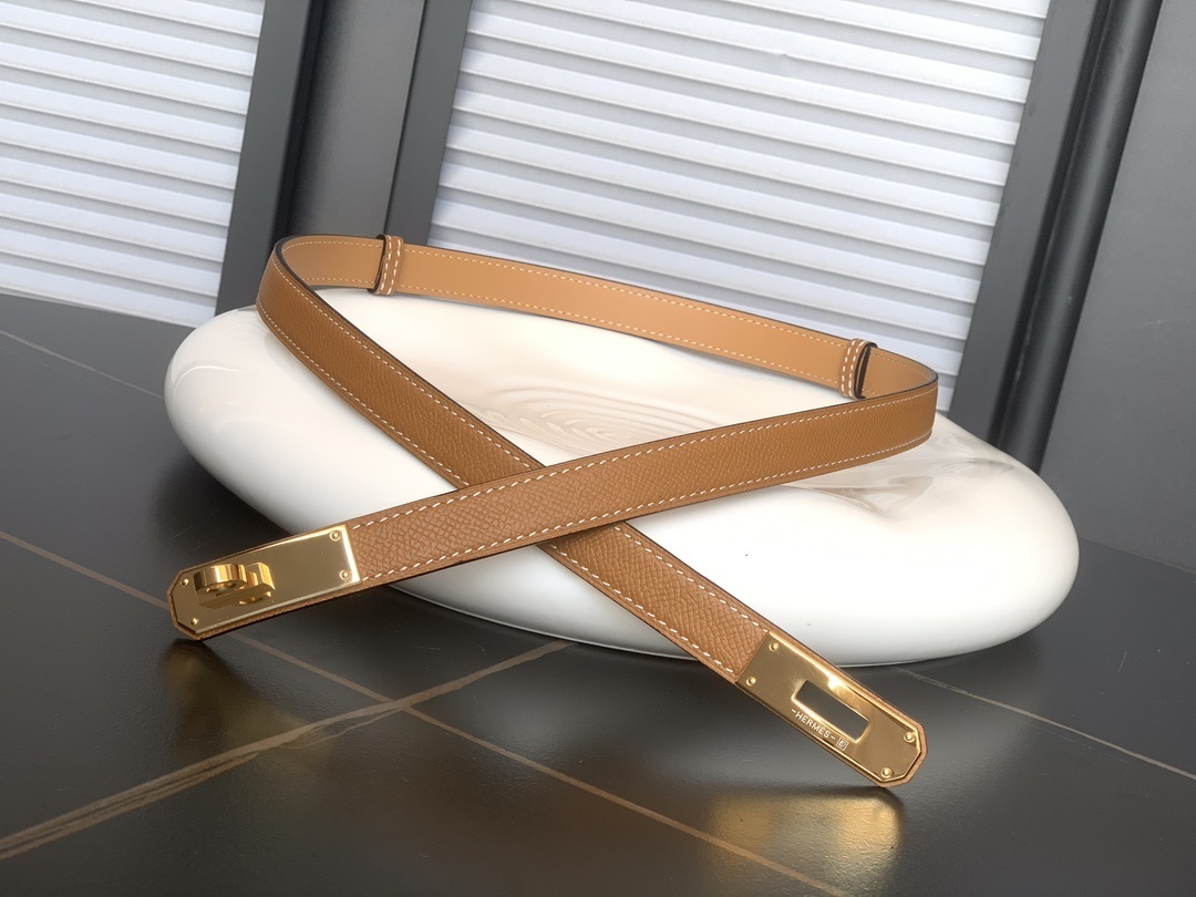 Hermes Kelly Belt in Gold Epsom Leather with Gold Hardware