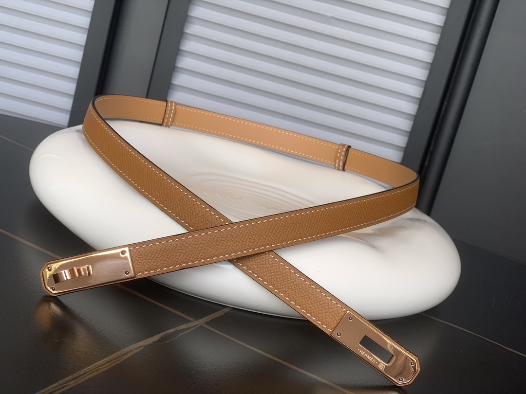 Hermes Kelly 18 Belt – Gold Epsom Leather with Rose Gold Hardware